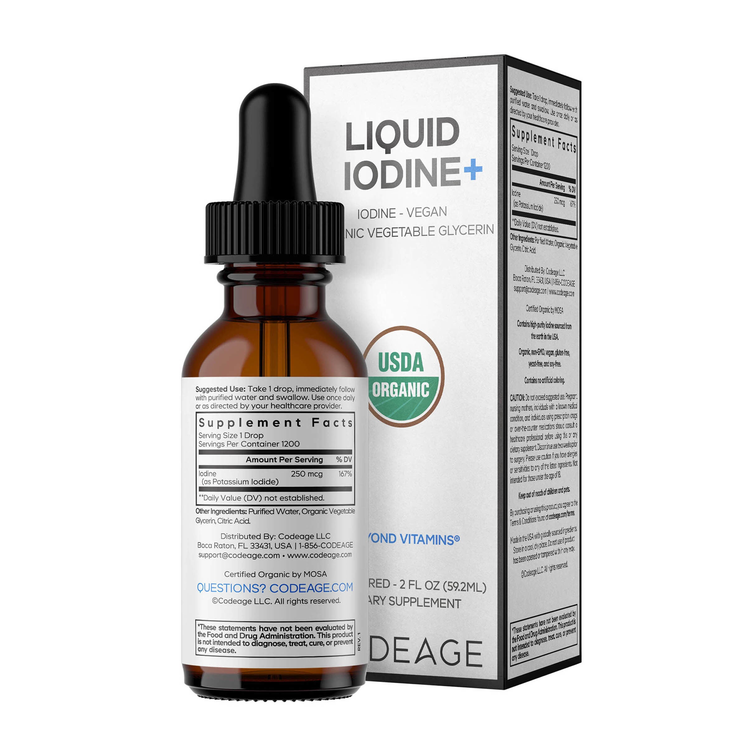 Liquid Iodine+ - Unflavored - 2 fl oz. (1200 Servings)
